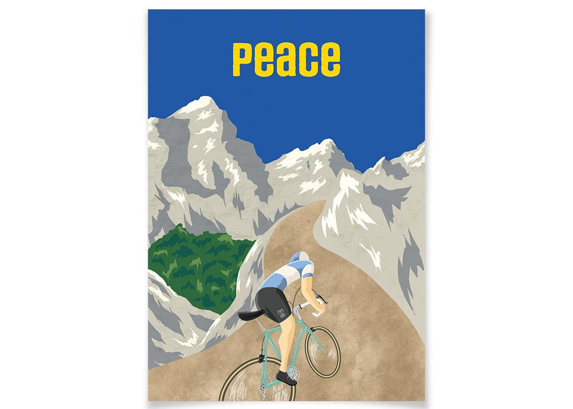 Peace for Ukraine A3 Poster - Steel Vintage Bikes