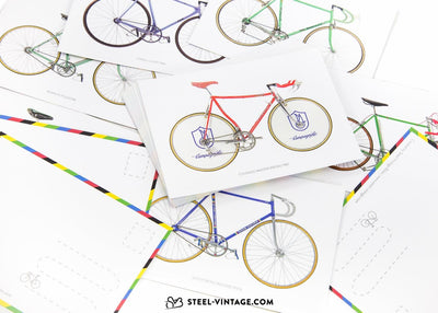 Set of 9 Postcards with Vintage Bicycles - Steel Vintage Bikes