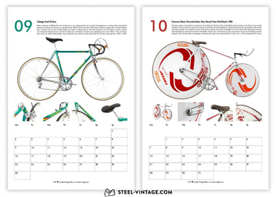 Vintage Bikes Wall Calendar 2024 - Steel Vintage Bikes