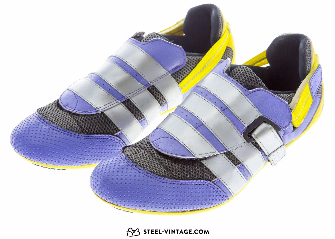 Adidas Bassano Purple Yellow Cycling Shoes NOS 42 - Steel Vintage Bikes