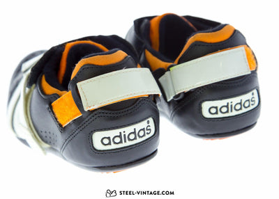 Adidas Black and Orange Classic Cycling Shoes NOS 41 1/3 - Steel Vintage Bikes