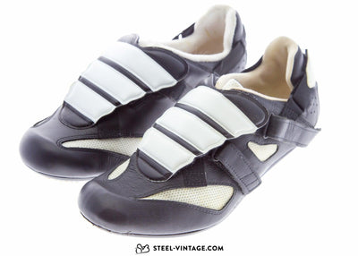 Adidas Black and White Classic Cycling Shoes NOS 42 2/3 - Steel Vintage Bikes