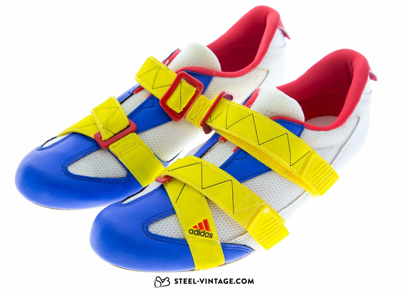 Adidas Tanarg Blue Yellow Red Shoes NOS 42 2/3 - Steel Vintage Bikes