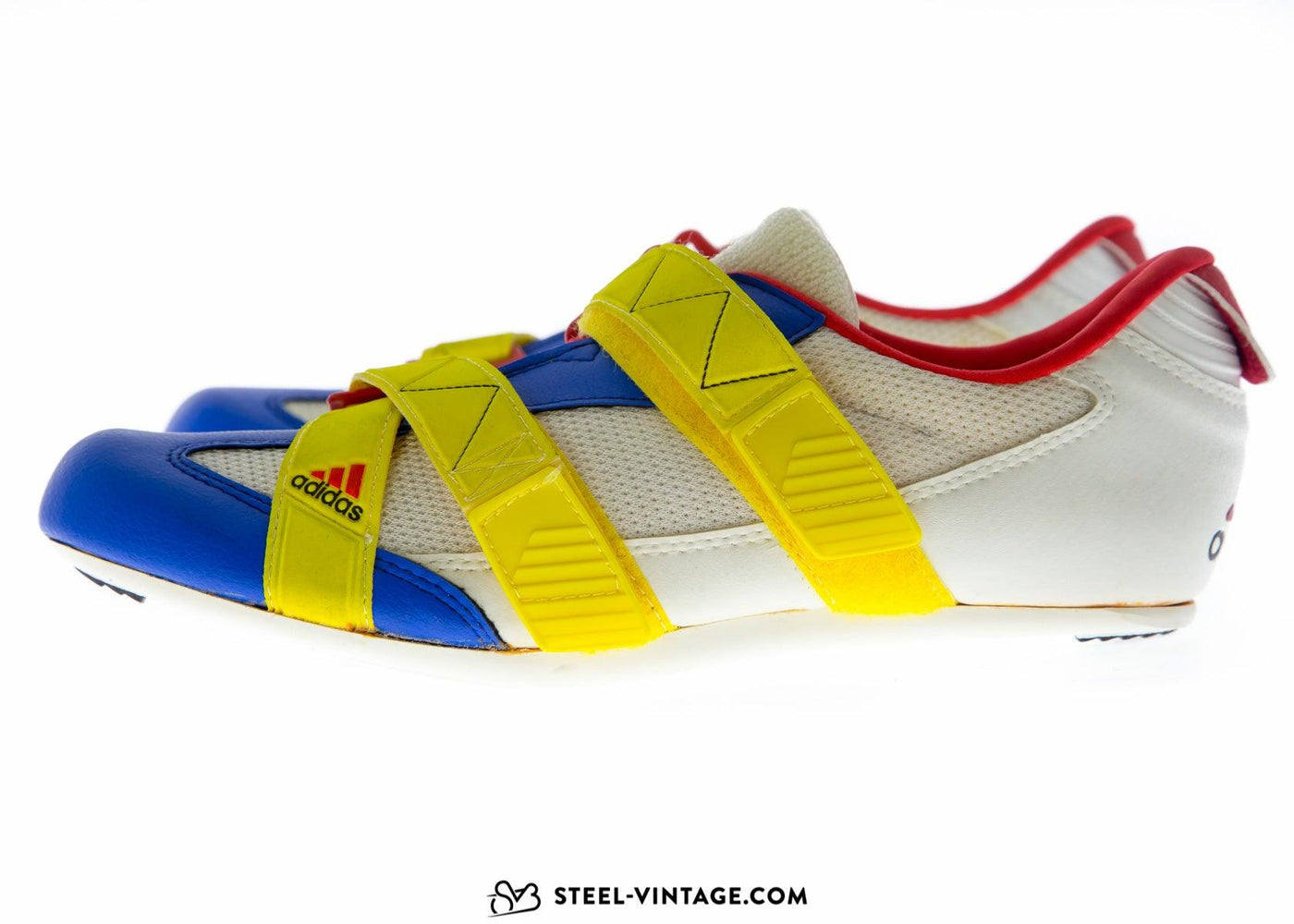 Adidas Tanarg Blue Yellow Red Shoes NOS 42 2/3 - Steel Vintage Bikes