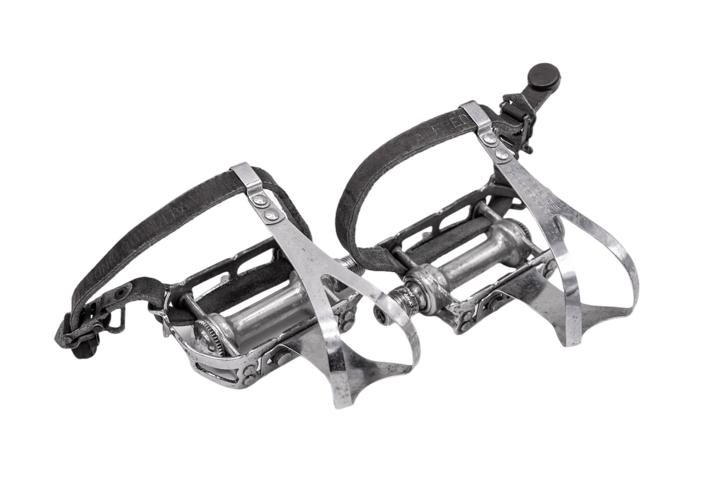 Campagnolo Record Pedals 1st Generation Alfredo Binda Straps - Steel Vintage Bikes