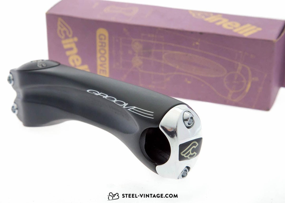 Cinelli Groove NOS Black Ahead Stem - Steel Vintage Bikes