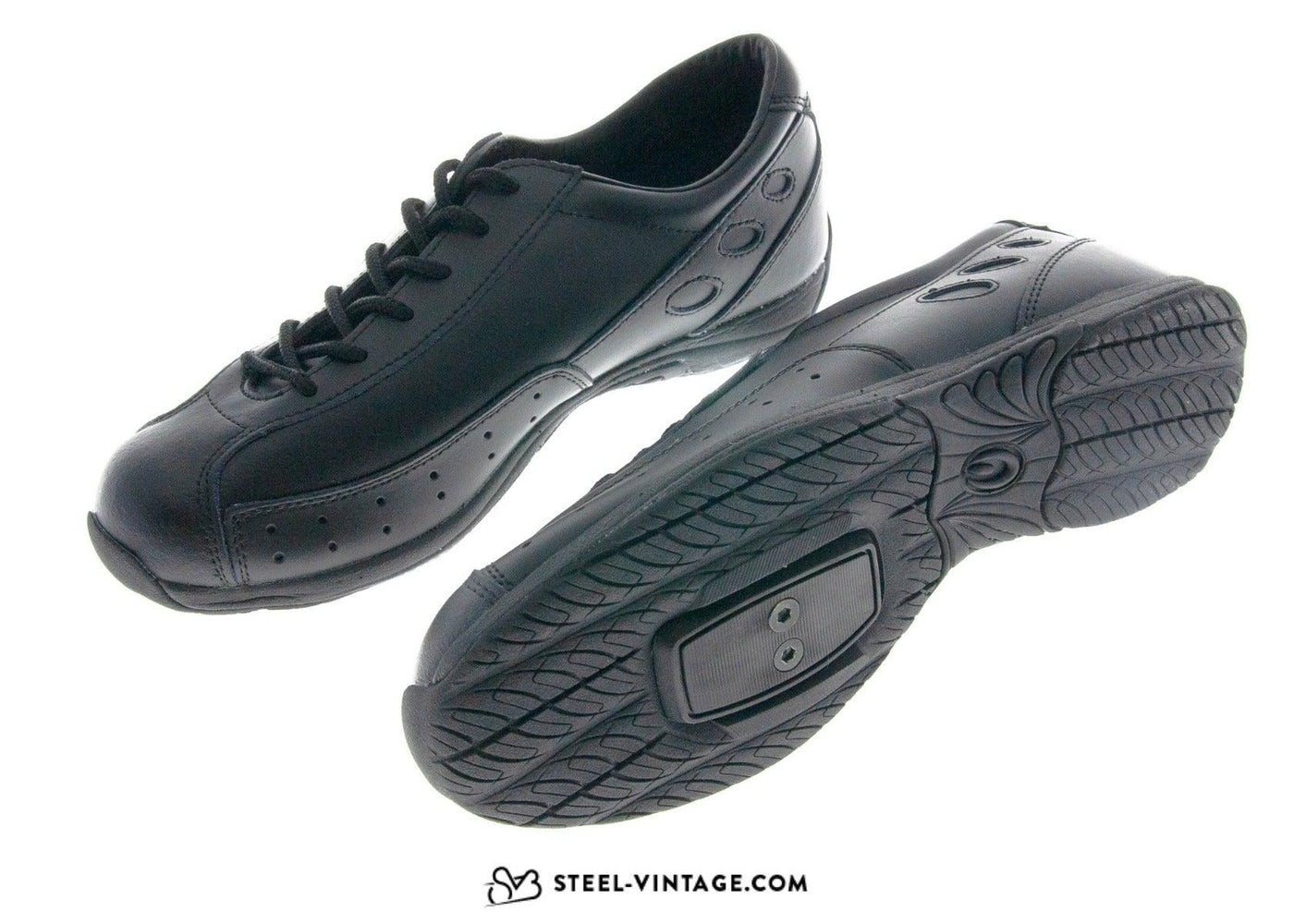 Classic Leather Shoes for SPD Clips - Steel Vintage Bikes