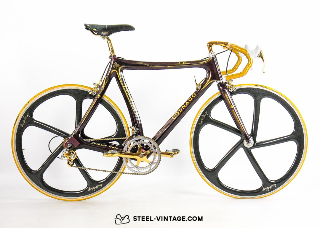 Steel Vintage Bikes - Colnago C35フェラーリ・ゴールド・コレクタブル・ロードバイク