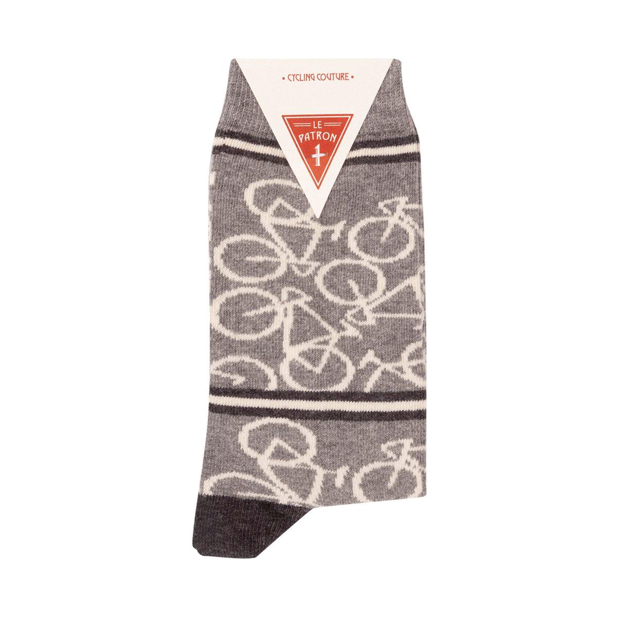 Cycling socks mid grey - Steel Vintage Bikes