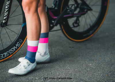 Incylence Mirrored Pink Socks - Steel Vintage Bikes