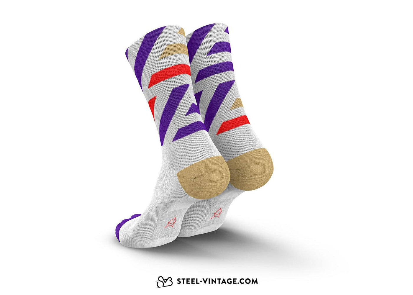 Incylence Running Platforms White Purple Socks - Steel Vintage Bikes