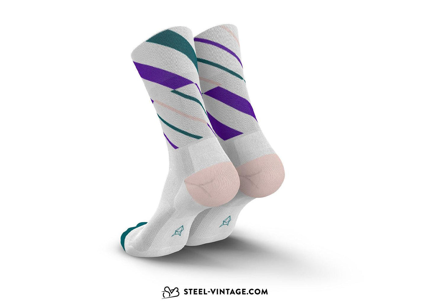 Incylence Ultralight Angels Purple Petrol Socks - Steel Vintage Bikes