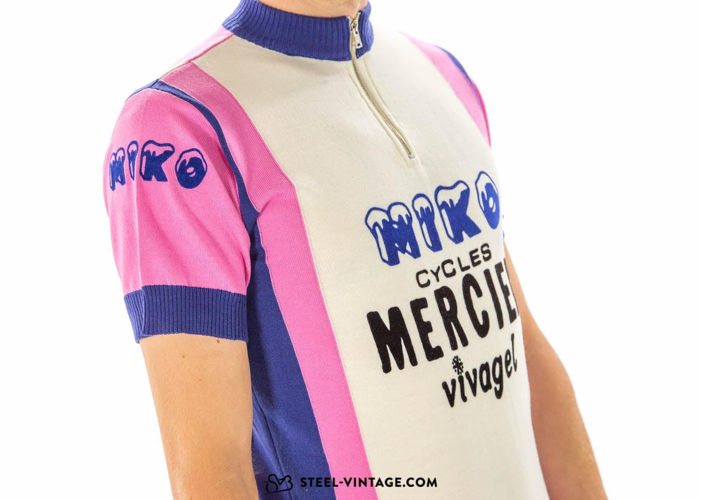 Merino Wool Jersey Mercier Miko Team - Steel Vintage Bikes