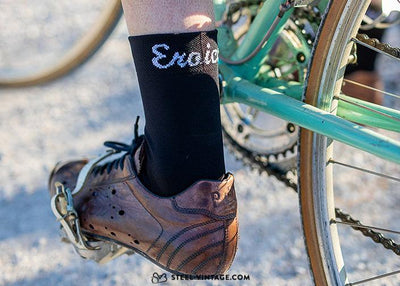 Santini Eroica High Profile Socks Black - Steel Vintage Bikes