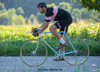 Santini Gazza Modern Wool Bib Shorts - Steel Vintage Bikes