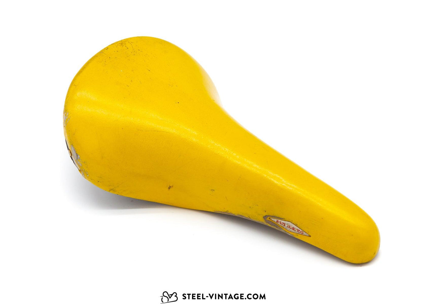 Selle San Marco Rolls Yellow Saddle - Steel Vintage Bikes