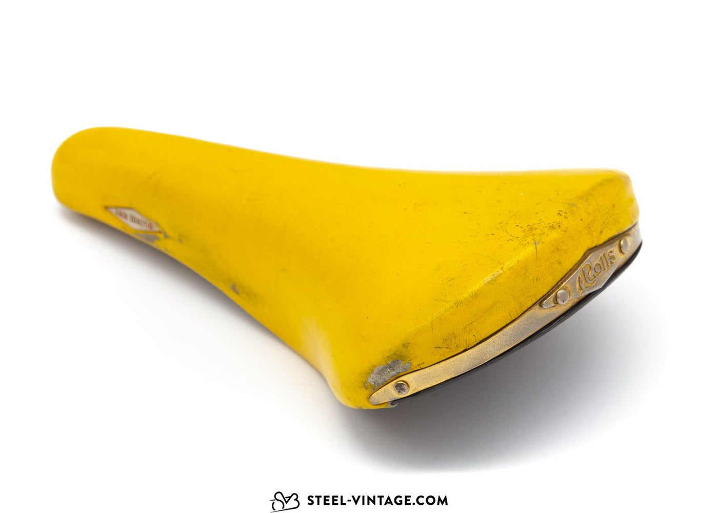 Selle San Marco Rolls Yellow Saddle - Steel Vintage Bikes