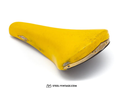 Selle San Marco Rolls Yellow Saddle - Steel Vintage Bikes