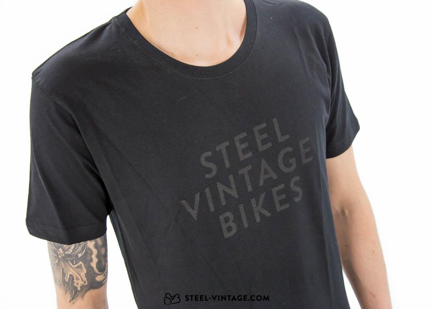 SVB All Black T-Shirt - Steel Vintage Bikes