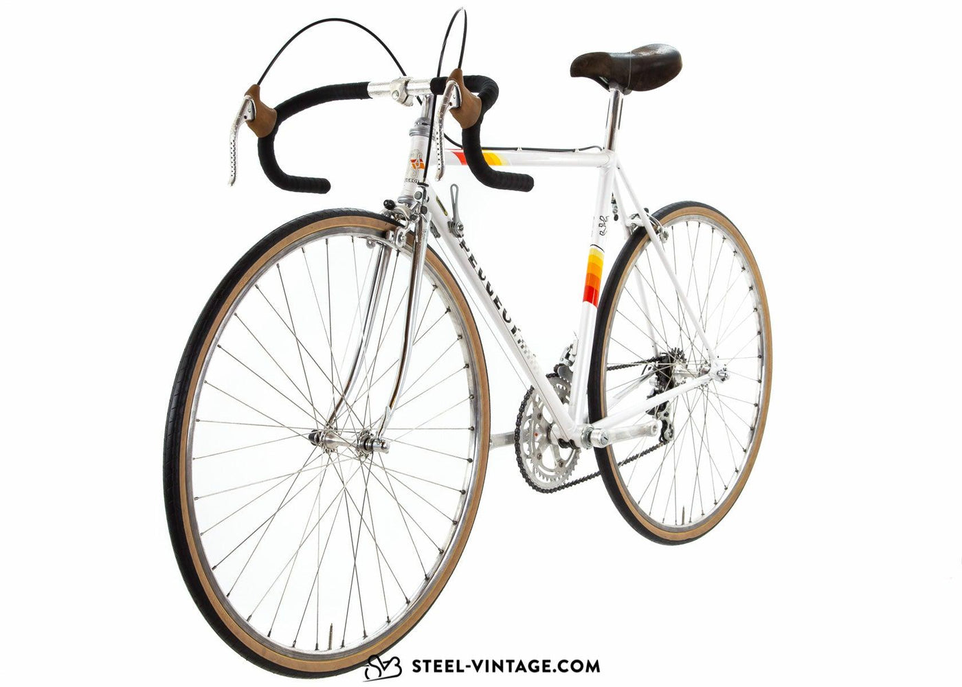 Vélo de course Peugeot Blanc White - Steel Vintage Bikes